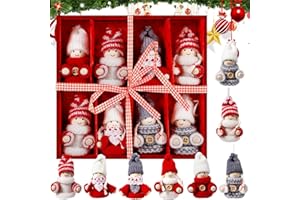 ZZQVIP - Świąteczny skrzat do zawieszenia, zestaw 8 sztuk wiszących skrzatów jako dekoracja na Boże Narodzenie, dekoracja choinkowa, dekoracja choinki