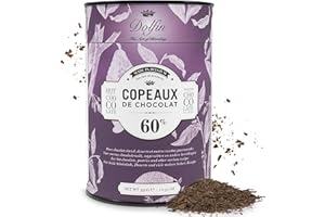 Dolfin Flocons de Chocolat - 60% De Cacao - Sans Arômes Artificiels - Flocons de Chocolat Riches & Savoureux - Boissons, Crèmes, Mousses, Pâtisseries, Gâteaux, Desserts - Fait en Belgique, 350g