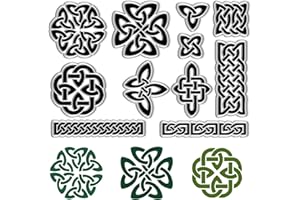 CRASPIRE Trinity Knot Clear Stamps Celtic Knot Transparent Rubber Stamps Silicone Seals Stamp Journal for DIY Scrapbooking Photo Album Decorative Cards Making Stamp Film Frame