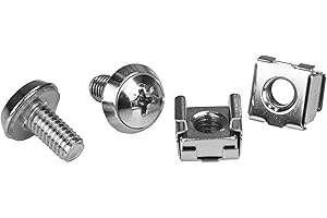 StarTech.com Paquet de 100 Vis et Ecrous Cages M6 pour Rack ou Armoire Serveur - Kit de vis pour rack (pack de 100) - pour P/N: CABSHELF116, RK12WALLO, RK12WALLOA, RK15WALLO, RK15WALLOA, RK4236BKB, CABSCREWM62