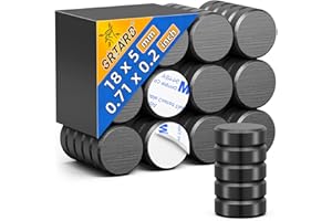 GRTARD 30 Magnete zum Basteln mit Selbstklebender Rückseite, Keramikmagnete, Runde Scheibenmagnete, perfekt für Kühlschrankknöpfe, DIY-Tasse, kleine Magnete, Bastelarbeiten, Hobbys, Wissenschaftsprojekte