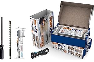 Dryrod Damp Proofing Rods DPC Kit: Treats 12 Linear metres (9" Wall) - BBA Approved Rising Damp Treatment (12 Metre)