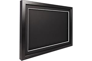 Vivarti Truebox 3D Shadow Display Picture Frame (A2 Size, 42 x 59.4 cm) Black Frame, Black Mount, Black Backing Card. Portrait or Landscape Photo Frame with Wall Mounted Hook