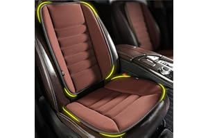 kingphenix Autositzkissen mit Rückenstützkissen: verbessertes Komfort-Memory-Schaum-Design zur Schmerzlinderung, ideal für Fahrer und Büro, ergonomischer Lendenwirbelkomfort für langes Sitzen, Braun