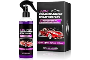 FSLHCY Ceramic Coating Car Wax Spray 4 in 1 Hydrophobic Car Repair, Polish, Waterless Car Wash, and Shine, 100ML Polymer Sealent Top Coat Spray Protection