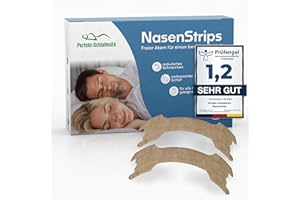 ‎PERFEKT-SCHLAFEN24 Perfekt-Schlafen24® 50x Extra Starke Nasenpflaster gegen Schnarchen - TESTSIEGER2023*- 66x19mm - Snoring Nose Strips - Besser schlafen ohne schnarchen & besser atmen für Sport