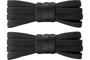 7STROBBS 2 Paires Lacets Chaussures Plats pour Baskets(Largeur:8mm) Remplacements Lacets Plats pour Tout Type de Chaussures ou Bottes Adults Enfants