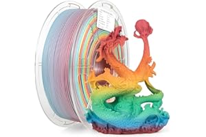 IEMAI Matowy tęczowy filament PLA+, filament High Speed Matte PLA+, szpula 1 kg, dokładność pomiaru +/-0,02 mm, tęczowy filament do drukarki 3D (Matte PLA+ tęczowy)