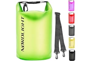 Nordlight Dry Bag e borse impermeabili - zaini impermeabili da 2l, 5l, 10l, 15, 20l, 30l, ccon chiusura a rotolo e tracolla con custodia impermeabile per cellulare e marsupio