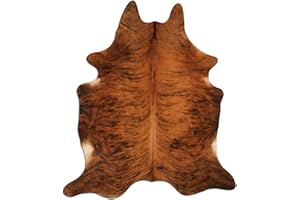 ‎LIVORIO Livorio Premium Kuhfell Teppich - medium Brindle - einmaliges Naturprodukt aus Südamerika | Rinderfell | Echtfell