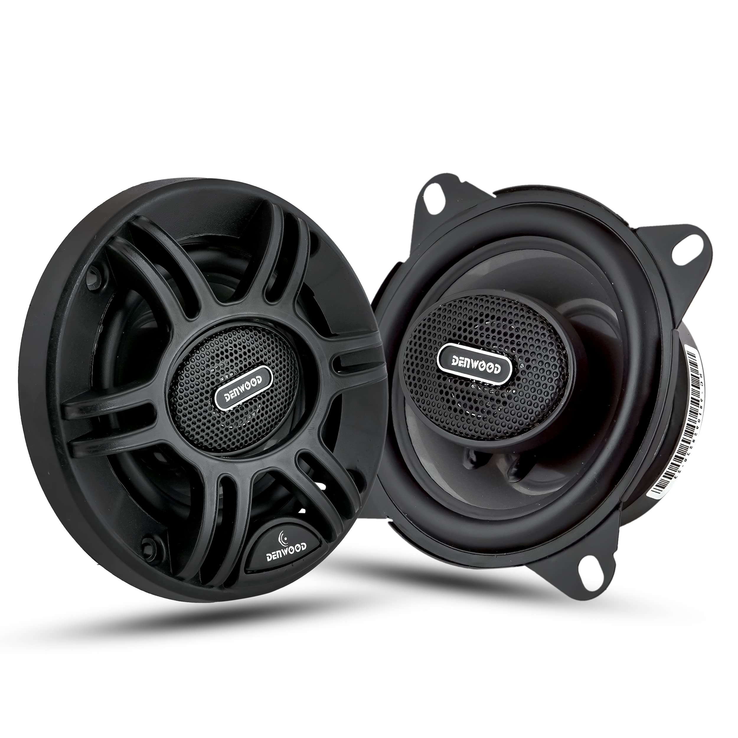 Denwood DW-480 | 4" Inch Coaxial Car Speaker | High Performance 2 Way with woofer 300W MAX Pair Coaxial Car Speaker