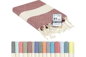 FLORA FURORA furora Holiday Toalla Playa Grande, Algodon 100 x 200 cm - Compacto, Ligero, Suave | Fouta Beach Towel con Flecos, Pareo, Toallas Piscina Mujer + Hombre | Manta de Viaje y Playa y Manta Picnic