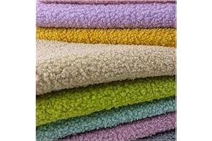 AITAF Tela de Forro de Imitación Borreguito Suave y Rizado Piel Sintética Sherpa Efecto Piel de Oveja Tela de Forro Polar Sherpa para Disfraces Costura Alfombras Decoración Del Hogar 50x170cm(Color:Cream)