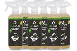 ECODOR UF2000 4Pets Éliminateur d'Odeur d'Urine 6x 500ml | Sans parfum | 100% Biologique | Utilisation Polyvalente | Convient pour les chiens, les chats et autres petits animaux