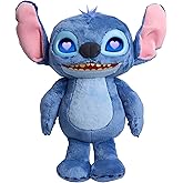 Just Play Disney Stitch Many Moods 34,3 cm b&uuml;y&uuml;k etkileşimli pel&uuml;ş oyuncak, 50+ ses efekti ve s&ouml;zler, etkileyici LCD g&ouml;zler, 