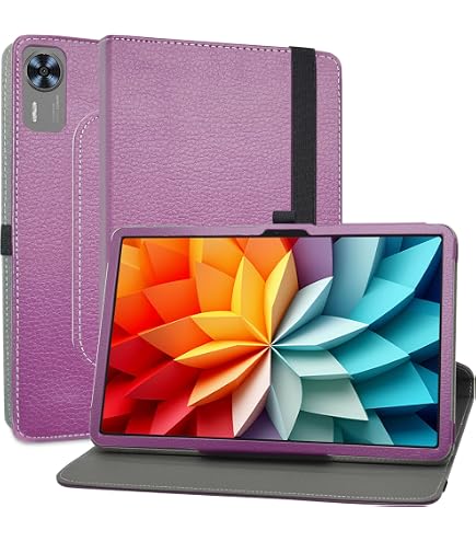Housse Tablette DOOGEE Tab E3+ 12 Pouces – Cuir PU Avec Stand – Bandoulière Incluse