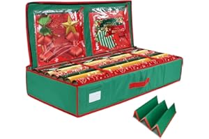 DIJIA Wrapping Paper Storage Bag- Stable Gift Wrapping Paper Storage Box, 83×36×12 CM Durable 420D Oxford and Cardboard, Gift Wrap Storage Bag for Gift Bag, Postcard, Wall Paper Roll