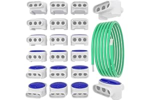 kanoo Kit d'accessoires pour Tondeuse Robot avec câble de délimitation de 1 m + 20 connecteurs de câble - Kit de réparation Pratique pour la Pose et la réparation de Fil de délimitation