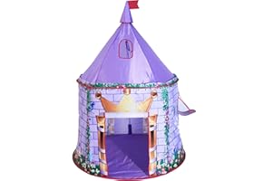 TRADITIONAL GARDEN GAMES Fairy Tale Princess Play Tent – Pop-Up Purple Castle for Girls – Durable Indoor/Outdoor Use – Spacious & Easy to Assemble – Ideal for Imaginative Play