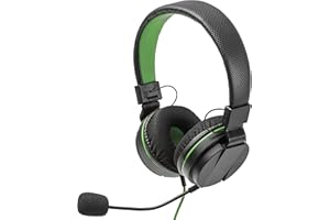 snakebyte Xbox One Headset X - Auriculares estéreo para Juegos con micrófono para Xbox One/Xbox One X, Conector de Audio de 3,5 mm, compatibles con portátil, PS4, videollamadas, Skype