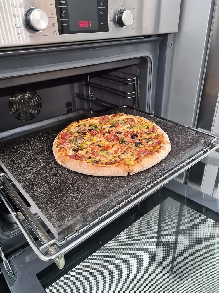 Doğal Bazalt Fırın Taşı - Tam Fırın Boyutu (30x40cm) - Pizza Tasi, Ekmek Tasi, Mangal Tasi