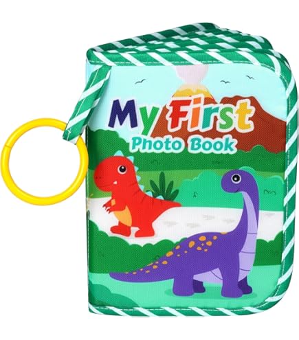 Kinder Bilderalbum Stoff - Weiches Fotobuch Mit Tiermuster Für Baby Erinnerungen