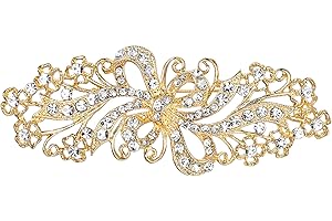 EVER FAITH Broches Finas Mujer Serie de Flor - Broche Ramillete Lazo Largo para Regalo Boda Fiesta