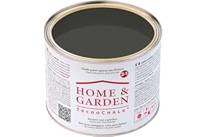 TecnoChalk® Home & Garden Nuova Chalk Paint Extra Forte - Non Richiede Finitura – Ricolora Senza Carteggiare Casa e Giardino - Vernice tutto-in-uno - Senza Solventi - Colore Antracite (500 ml)