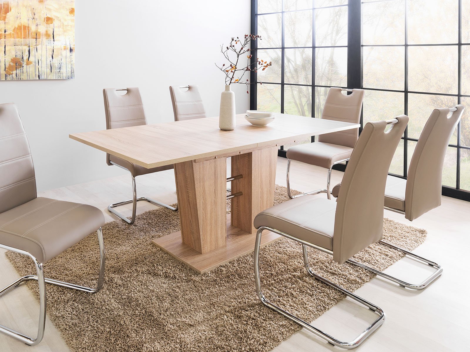 möbelando Esszimmertisch Esstisch Auszugstisch Ausziehtisch Tisch