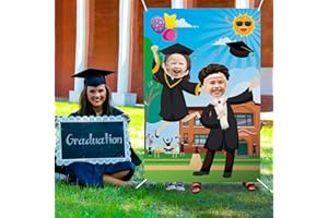 WATINC 2023 Graduation Photo Booth Props Frame, 5x3ft Photography Backdrop for Kindergarten Graduation Party, Preschool Graduation Ceremony Party Photo Favors Supplies