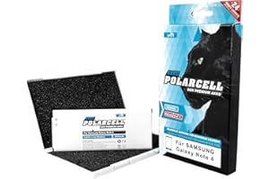 PolarCell NFC Akku für Samsung Galaxy Note 4 SM-N910F | ersetzt Original-Akku EB-BN910BBE - EB-BN910BBU EB-BN910BBK | 3400mAh Starke Ersatz-Batterie | selektierte A+ Qualitätszellen