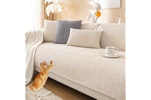 MTHGH Sofabezug Antirutsch,Anti Slip Sofa Cushion,sofaschutz Wasserdicht L Form,sofaschutz Katze Sofaschoner,Couch Bezug Ecksofa Schmutzabweisend Sofaschutz Hund Kratzschutz Katze,A-70x70cm