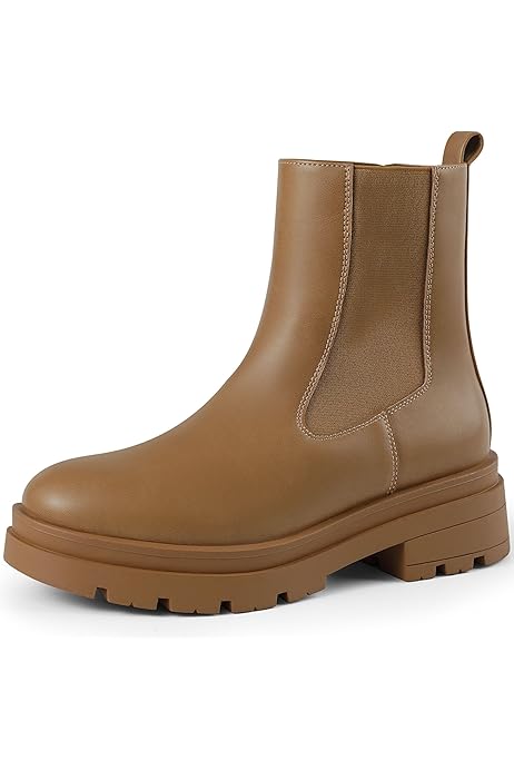 DREAM PAIRS Women's Boots Chelsea Ladies Boot Pull On Fall Fashion Walking Ankle  Booties SDAB2205W-E,Size 3.5,Beige,SDAB2205W-E: Amazon.co.uk: Fashion