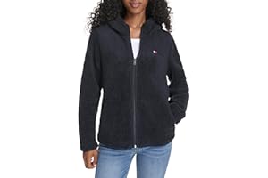 Tommy Hilfiger Damen Zipper Hoodie Sherpa Fuzzy Jacket Sweatshirt (1er Pack)