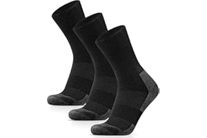 HIYATO Merino Wandersocken Herren & Damen 3 Paar - Gepolstert, 60% Merinowolle Thermosocken, Wintersocken - für Trekking, Outdoor und Sport