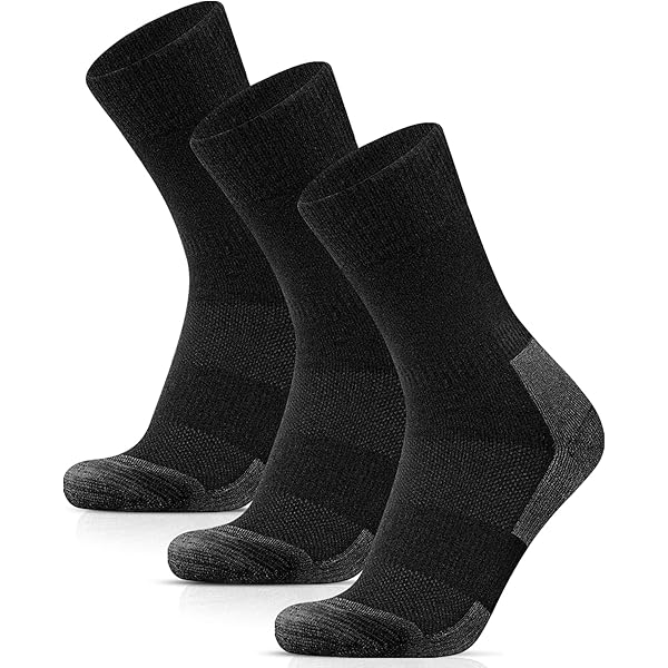 FORVEVO Merino Wandersocken 3 Paar - 60% Wolle Gepolstert Outdoor