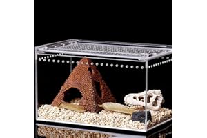 YAOFANG Stick Insect Enclosure Kit, Acrylic Reptile Cage Breeding Box Terrarium Clear Feeding Habitat For Snake Small Pet Isopods Lizards Roaches Insect