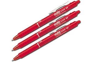 Bolígrafo de tinta borrable Pilot Frixion Clicker, en color negro, Rojo, 3 Stifte