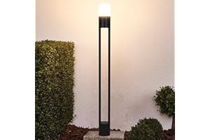 Kingwen Farolas Exterior Jardin 10W Luces Jardin Exterior LED 3000K Balizas Exterior Jardin 100CM Farolas Exterior IP65 (Negro)