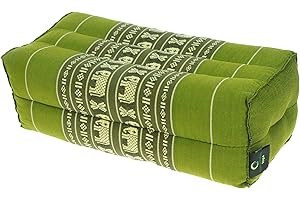 Namesakes Kapok Material Yoga Block Meditation cushion – Support Bolster- Green Elephant