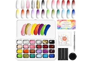 Shining She Ombre gel nagellack set, 24 färger röd patentmålning gelpalett