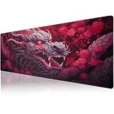 Klasse Pro - 10 Farklı Model Dikişli Kenar 90x40 cm Oyuncu Gaming Mouse Pad (Fury Longhua, 90x40 cm)