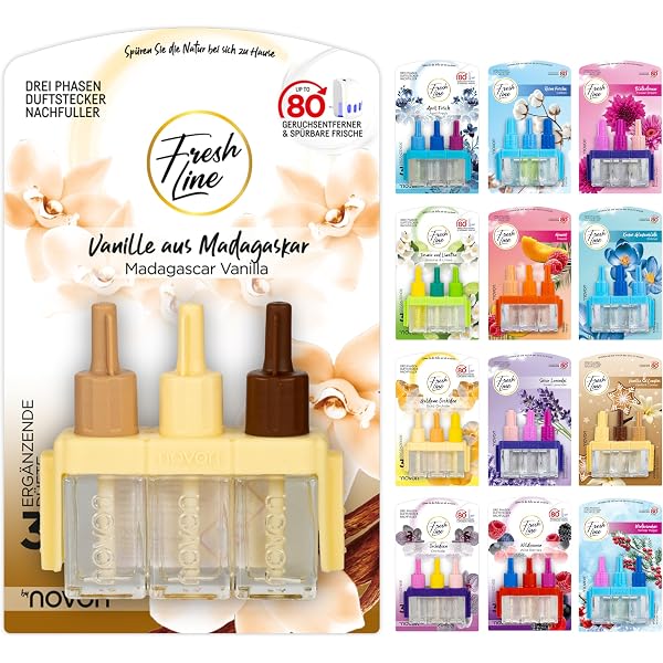 Ambi Pur 3Volution Lufterfrischer Nachfüllstecker 40 Ml Vanille Bouquet, 3 Abwechselnde Düfte Zur Beseitigung Von Gerüchen