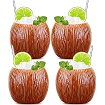 Tiki Keramikbecher – Hawaiianisches Design, 700 Ml, Für Cocktails & Luau-Partys, BPA-frei, Handgefertigt