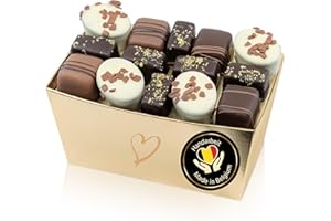 ‎EPRALINCHEN ePralinchen handverarbeitete belgische Luxus-Pralinen | Marzipan Edition 600g | bunte Marzipanmischung mit Orange, Pistazie, Champagner uvm. | mit Alkohol | köstliche Schokolade made in Belgium