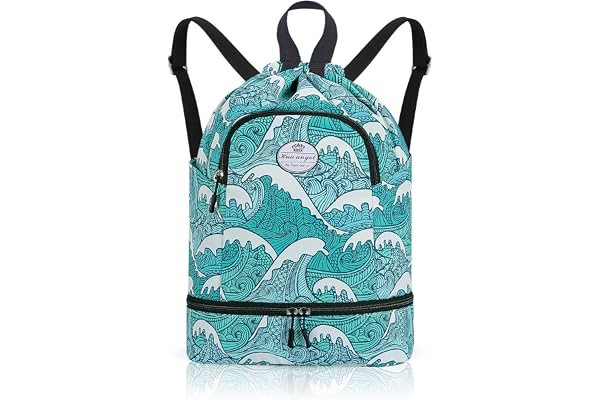 HUA ANGEL Sac à Dos avec Cordon De Serrage Femme Ultra LéGer Sac à Dos De Sport Homme avec Compartiment Chaussures De Voyage Weekend Gym Basket Football Piscine Plage