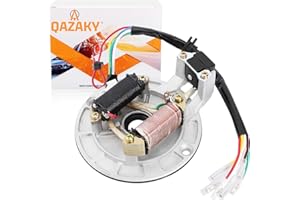 QAZAKY 2 Coil Magneto Stator Plate Ignition Coil Compatible with 50cc 70cc 90cc 110cc 125cc 140cc Pickup Kick Start Pit Dirt Bike ATV Go Kart Quad Scooter Buggy Taotao Kazuma Baja SDG SSR 4 Wheeler