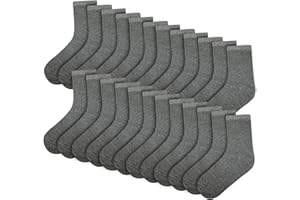 A2Z 4 Kids Boys Girls Pack Of 12 Back to School Kids Cotton Rich Plain Ankle School Socks Age 2-3 Years UK Shoe Size (6-8.5), 3-6 Years (9-12), 6-9 Years (12.5-3.5), 10-14 Years (4-5.5)