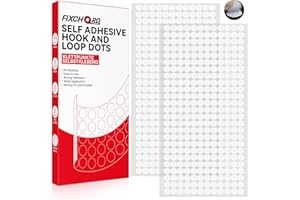 FIXCHORD 300 Paires de Scratch Autocollant Rond, 10mm Points Autocollants, Autocollants Amovibles Sans Trace pour la maison, l'école, le bureau et les bricolages