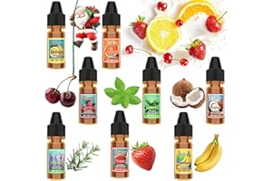 Aromi per Dolci - Fidton 8 Gusti Aromi Alimentari Concentrati per Torte, Aroma Vaniglia per Caramelle, Gelati, Bevande, Lucidalabbra, Slime, Candele, Saponi - 6 ml/Cad